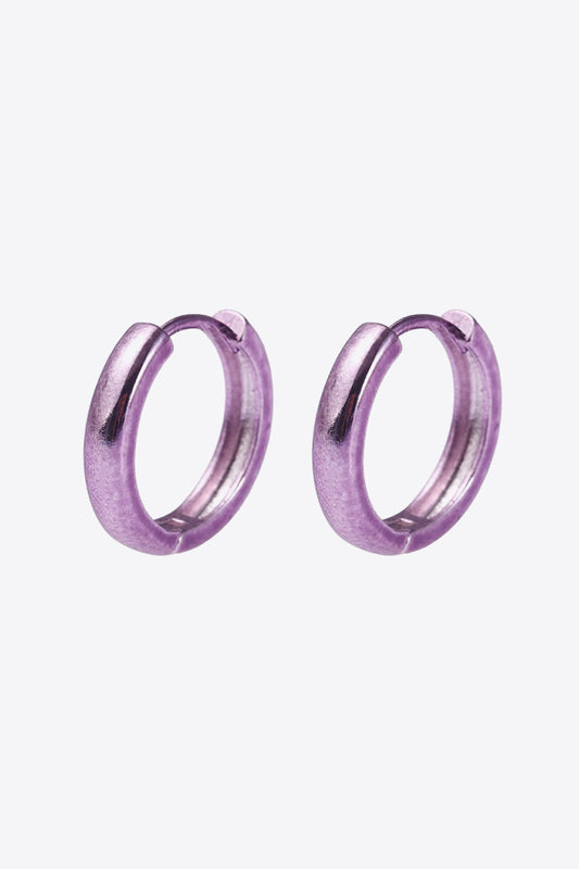 Minimalist Huggie Earrings in Lavender - AllIn Computer