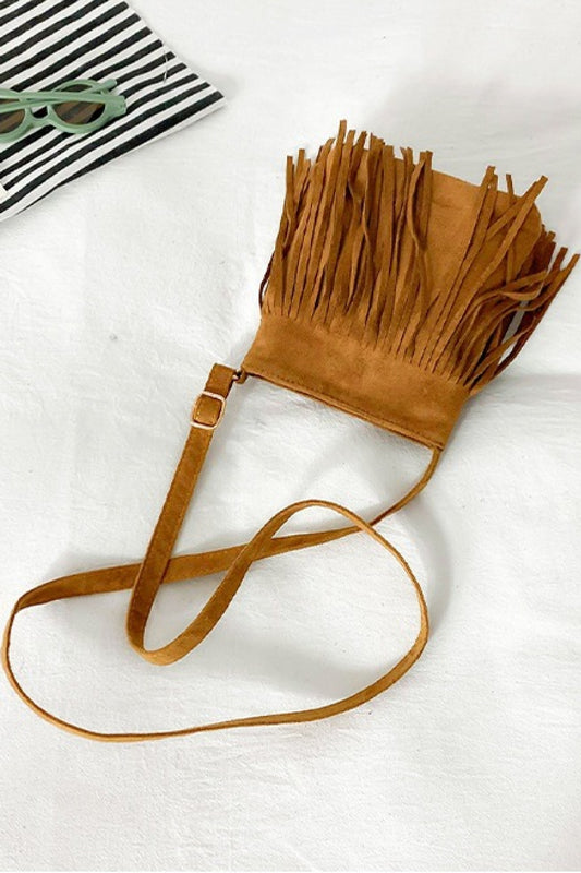 Adored PU Leather Crossbody Bag with Fringe - AllIn Computer