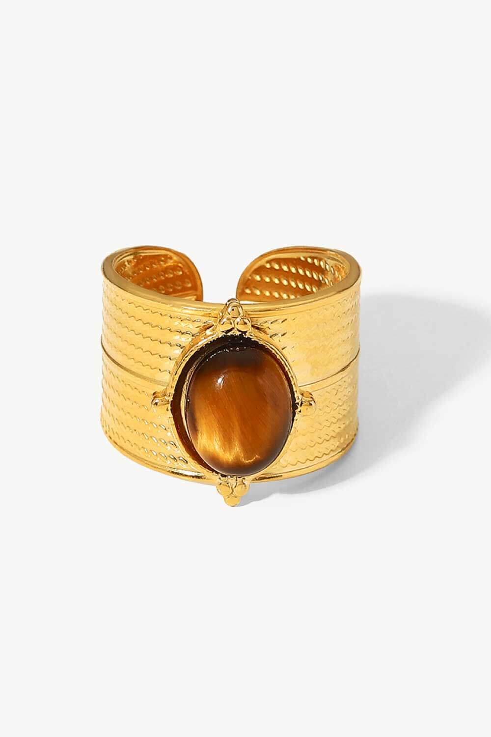 18K Gold-Plated Wide Open Ring - AllIn Computer