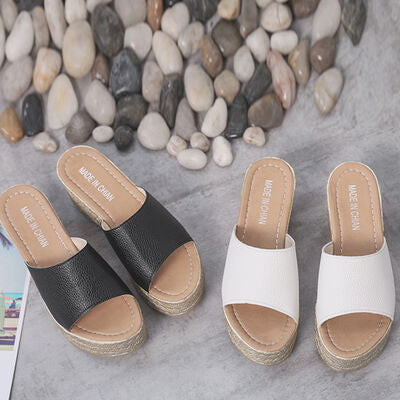 PU Leather Open Toe Sandals - AllIn Computer