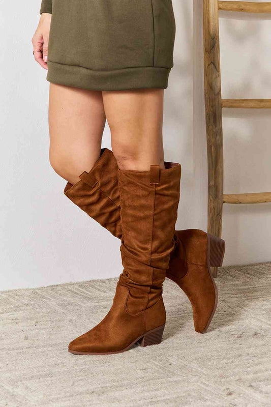 East Lion Corp Block Heel Knee High Boots - AllIn Computer