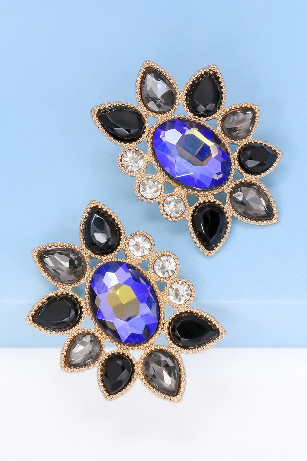 Geometrical Shape Glass Stone Dangle Earrings - AllIn Computer