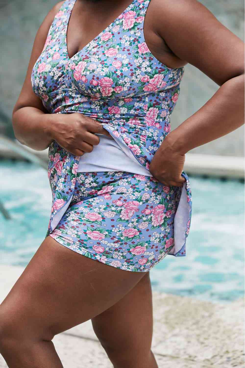 Marina West Swim Full Size Clear Waters Swim Dress in Rose Sky - AllIn Computer