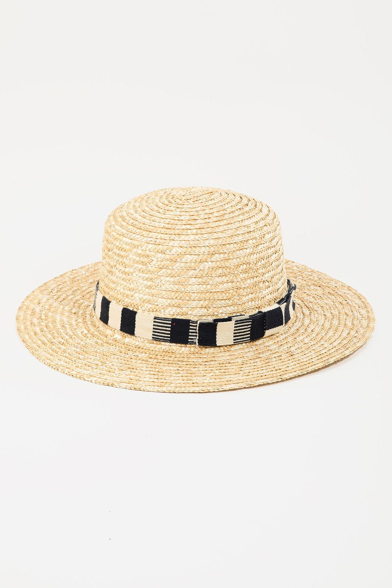 Fame Strap Wide Brim Straw Hat - AllIn Computer