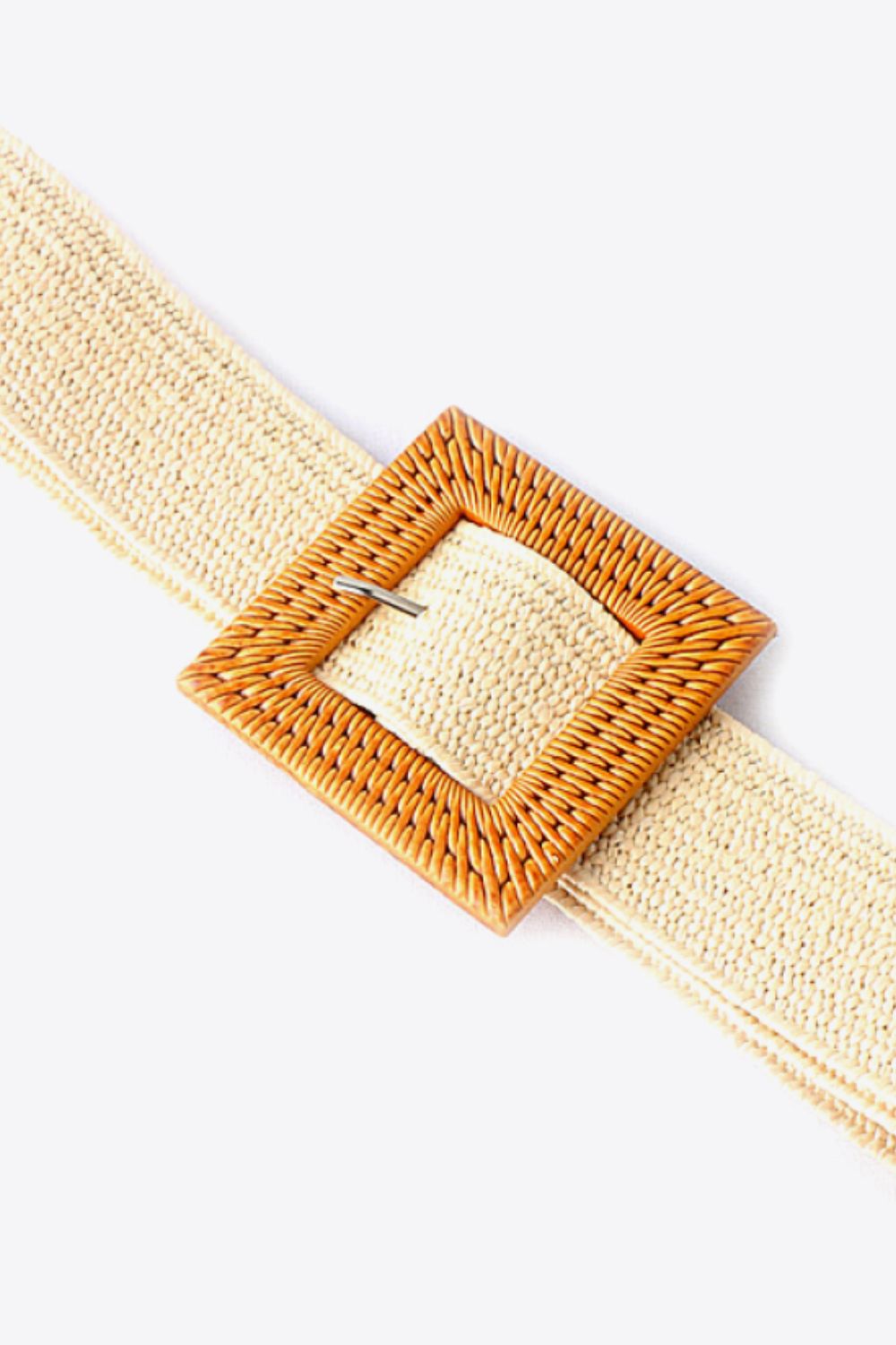 Square Buckle Elastic Braid Belt - AllIn Computer