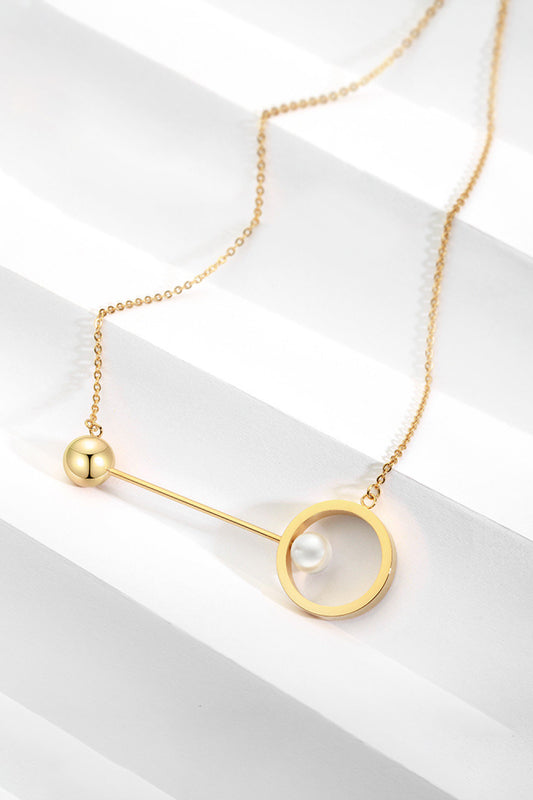 Fashionable Stainless Steel Pearl Necklace - AllIn Computer