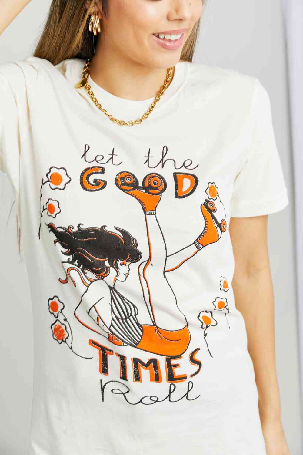 mineB Full Size LET THE GOOD TIMES ROLL Graphic Tee - AllIn Computer