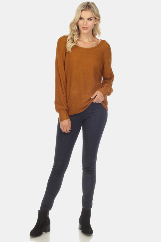 Round Neck Raglan Sleeve Sweater - AllIn Computer