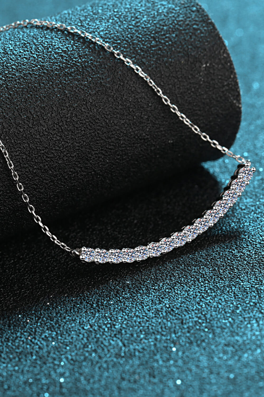 Sterling Silver Curved Bar Necklace - AllIn Computer
