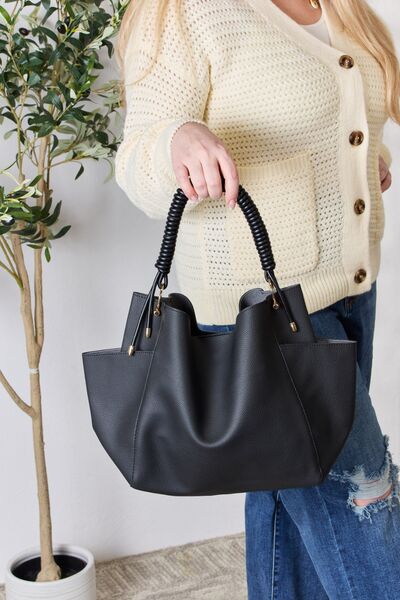 SHOMICO Faux Leather Handbag with Pouch - AllIn Computer