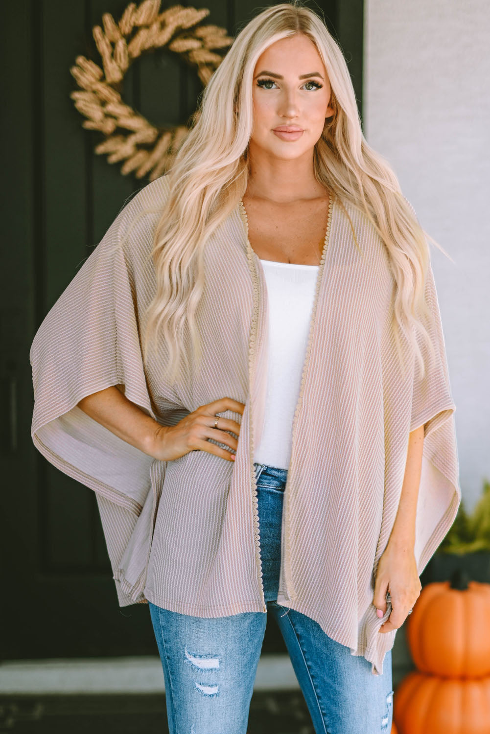 Open Front Dolman Sleeve Cardigan - AllIn Computer