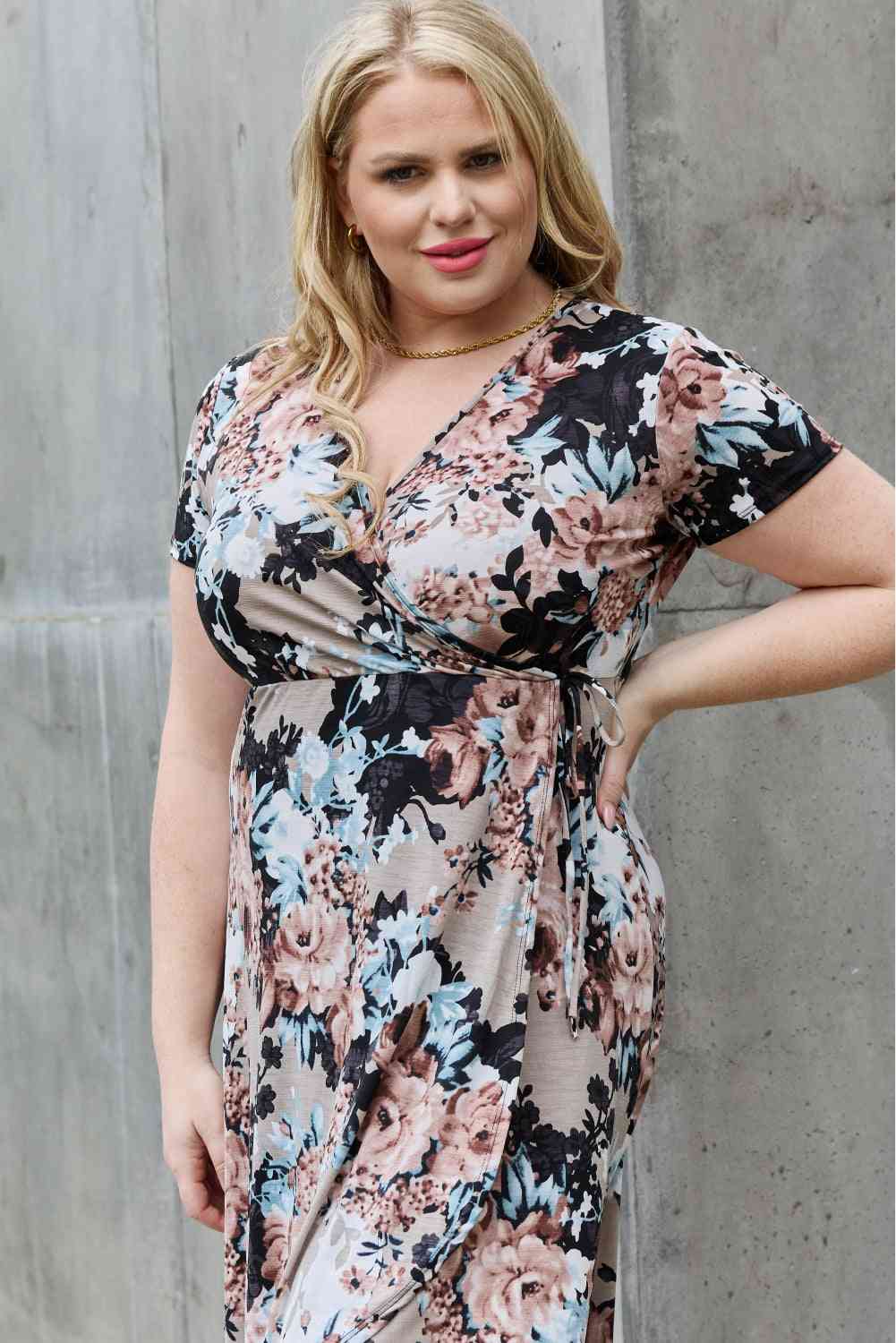 Heimish Give Me Roses Full Size Floral Maxi Wrap Dress - AllIn Computer