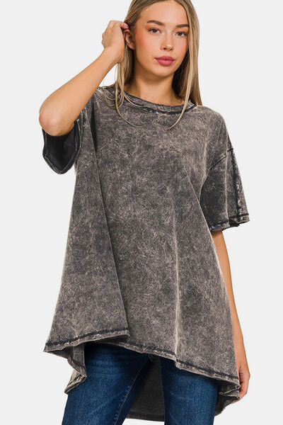 Zenana Round Neck Dropped Shoulder Blouse - AllIn Computer