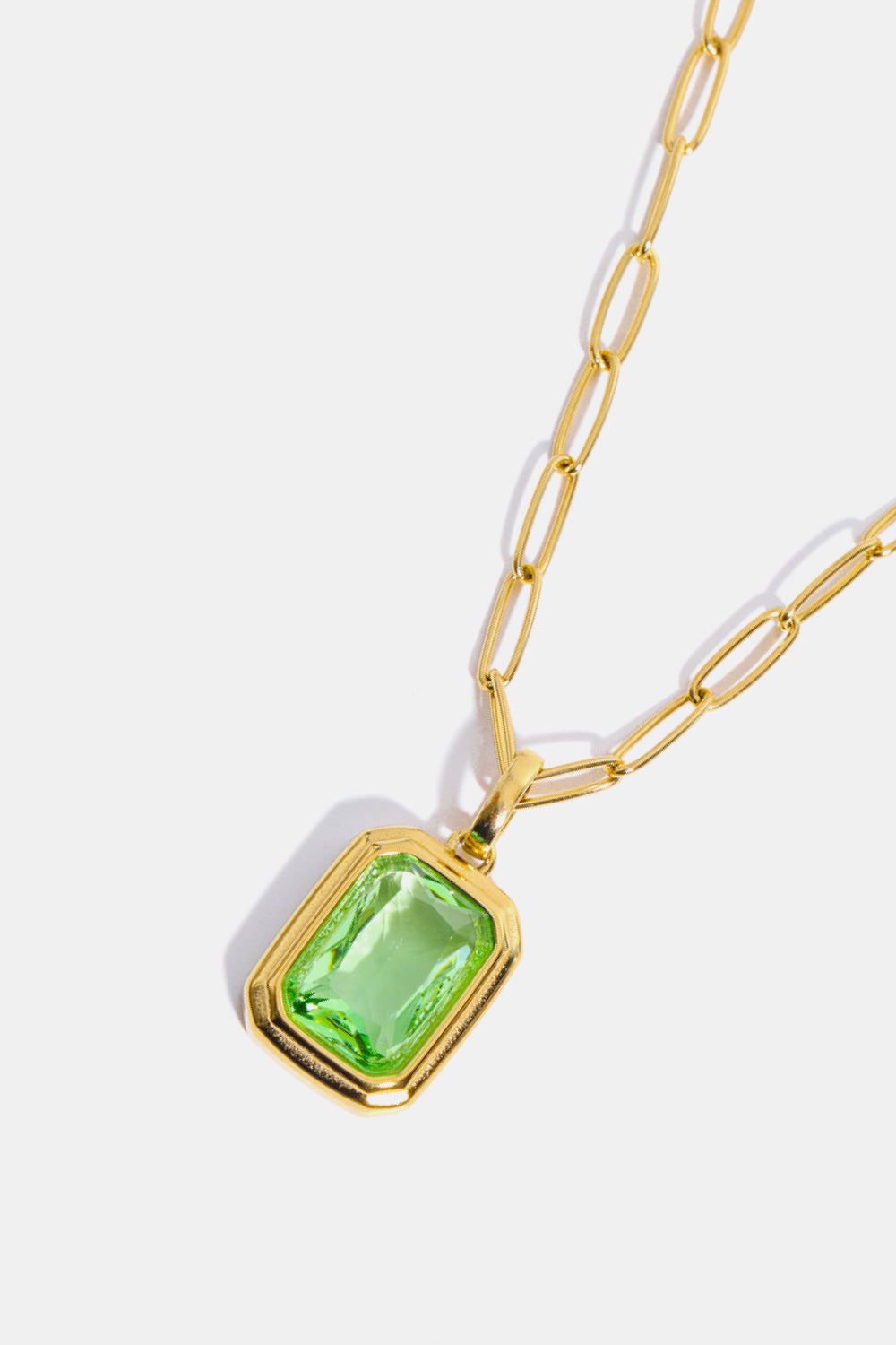 Zircon 18K Gold-Plated Geometrical Shape Pendant Necklace - AllIn Computer