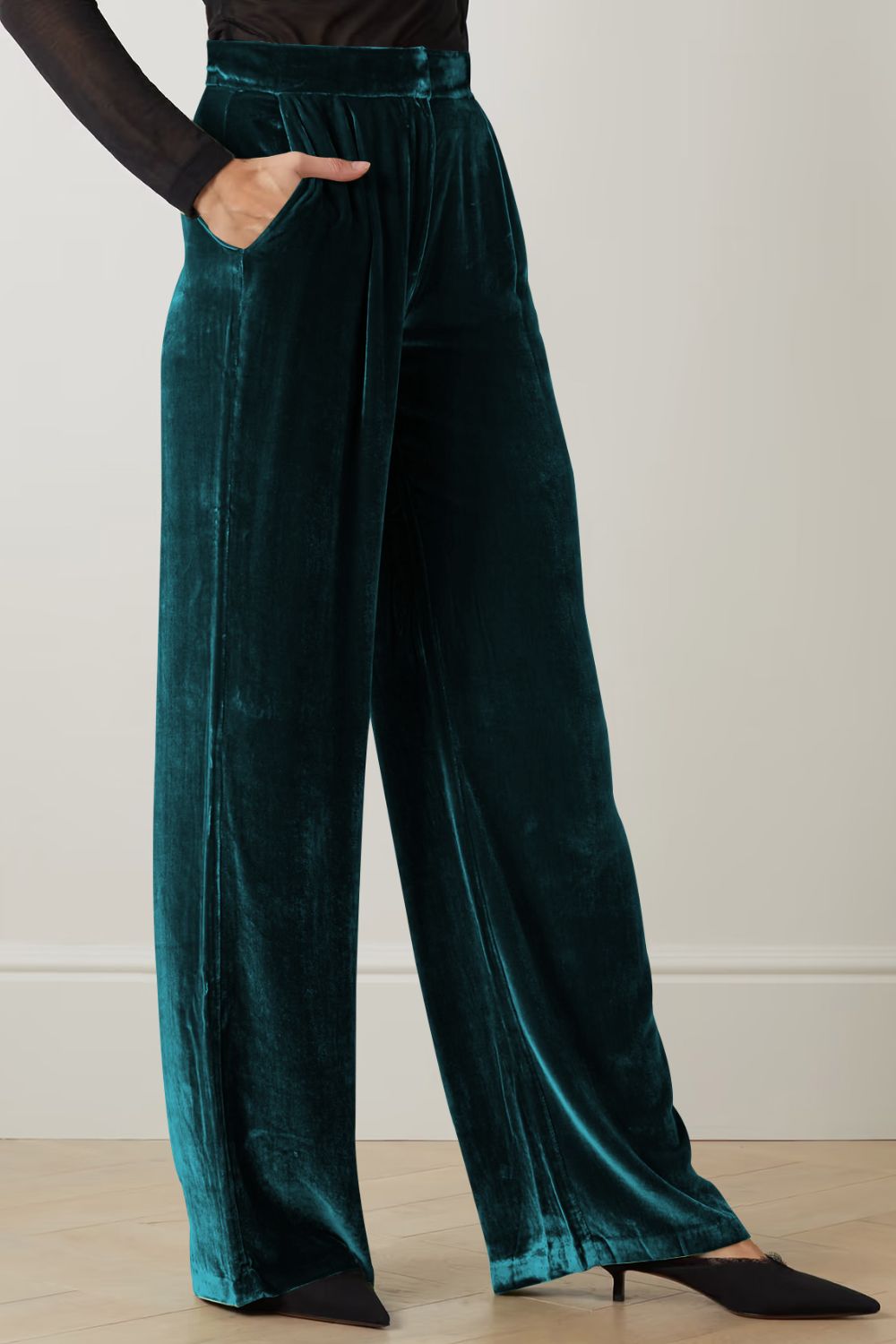 Double Take Loose Fit High Waist Long Pants with Pockets | CLOTHING,SHOES & ACCESSORIES | Double Take, pants, Ship From Overseas, Shipping Delay 09/29/2023 - 10/02/2023, Women's Apparel, women's clothing, women's fashion | Trendsi