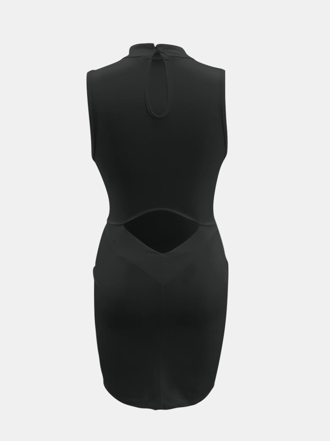 Cutout Mock Neck Sleeveless Dress - AllIn Computer