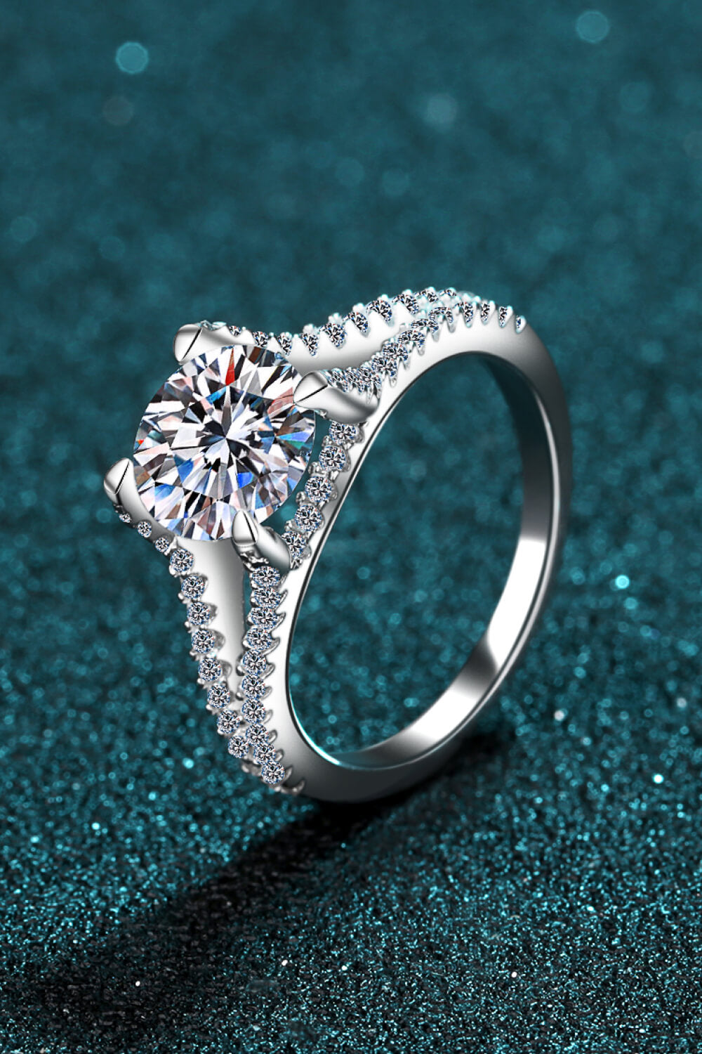 Stylish Moissanite Sterling Silver Ring - AllIn Computer