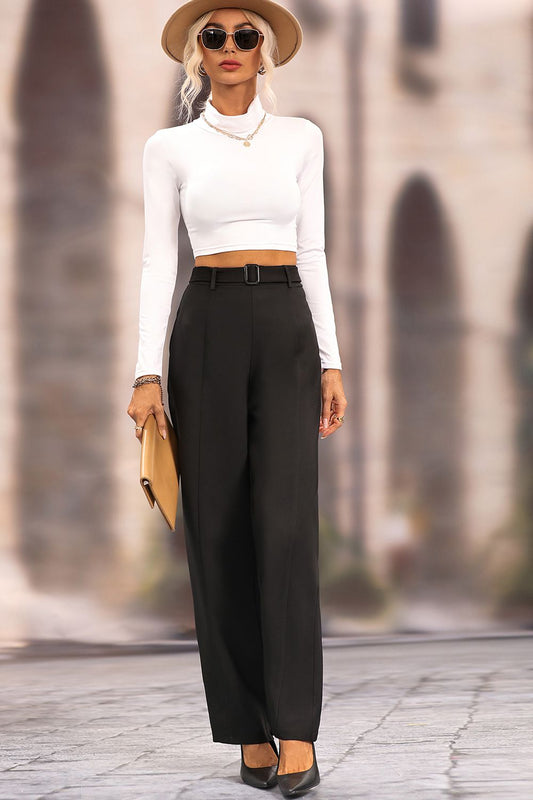 Long Loose Fit Straight Pants - AllIn Computer