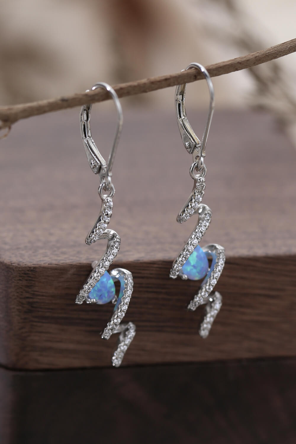 Twisted Opal Drop Earrings - AllIn Computer