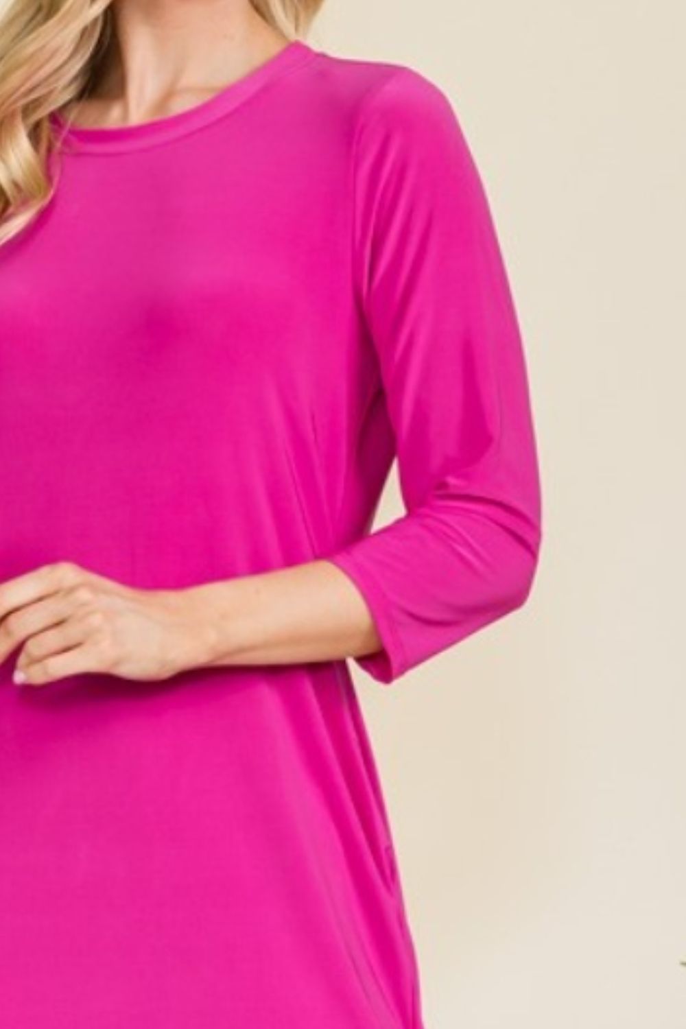 Celeste Full Size Round Neck Midi Dress - AllIn Computer