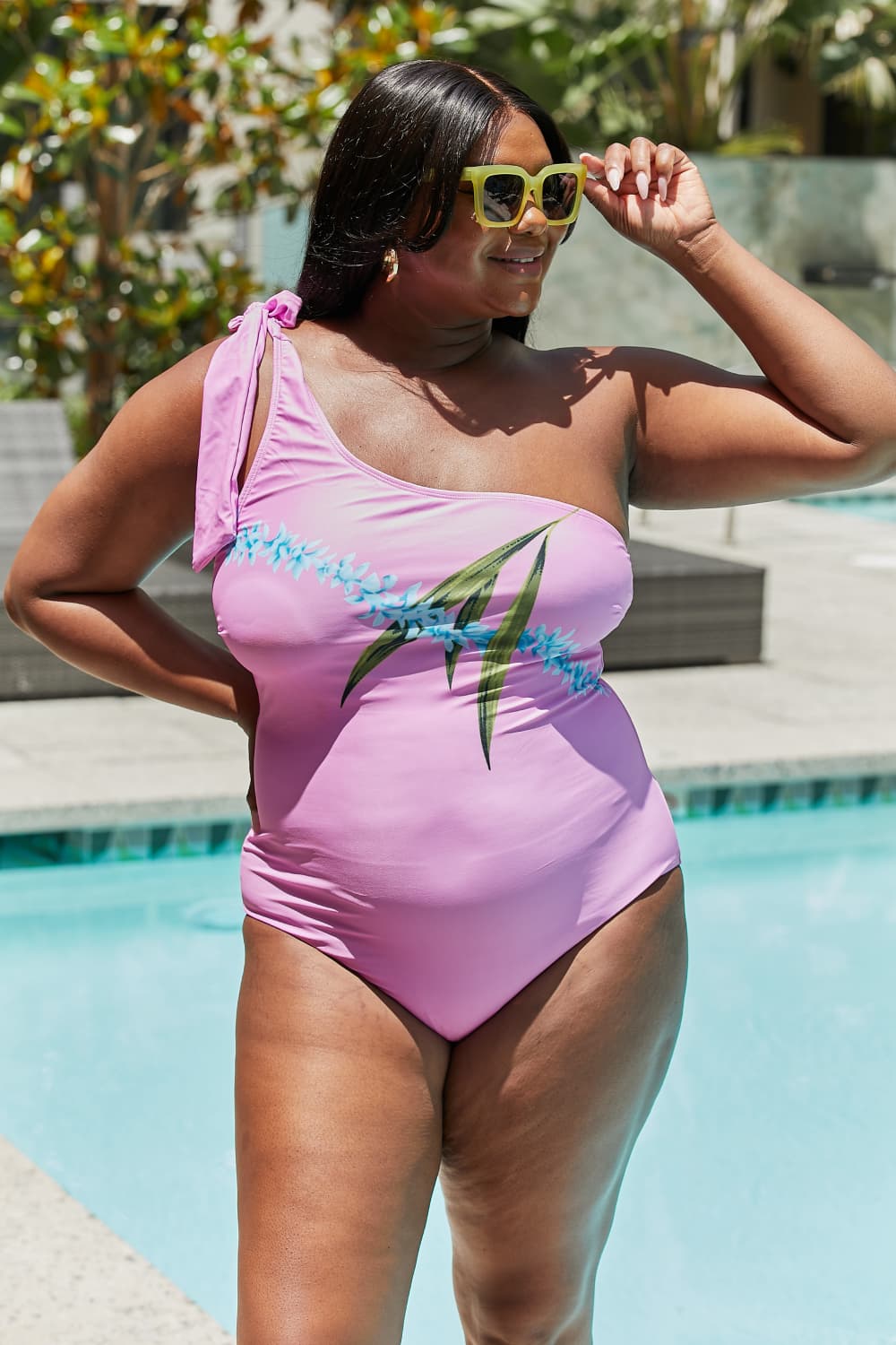 Marina West Swim Vacay Mode One Shoulder Swimsuit in Carnation Pink - AllIn Computer