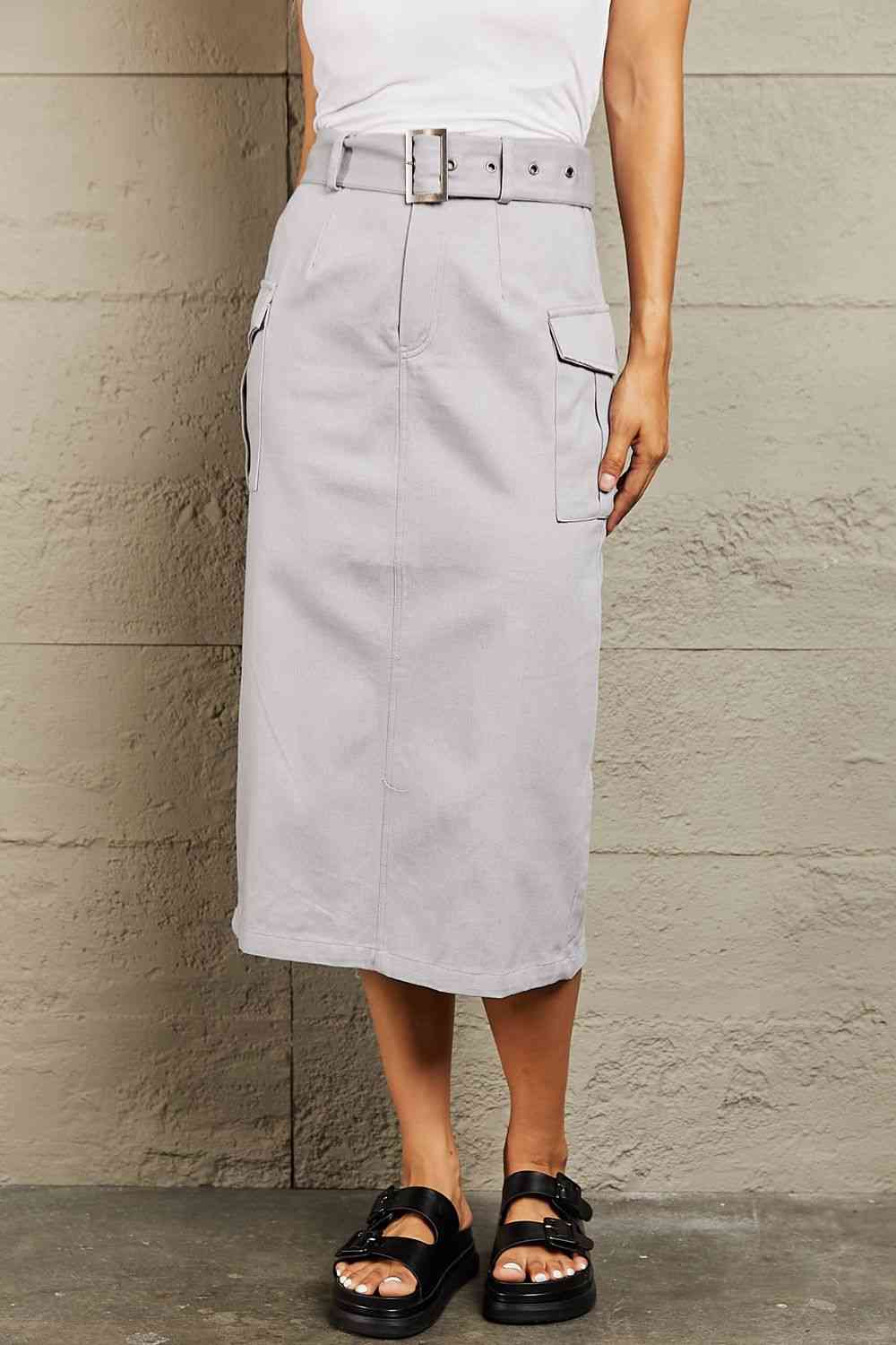 HYFVE Professional Poise Buckled Midi Skirt - AllIn Computer