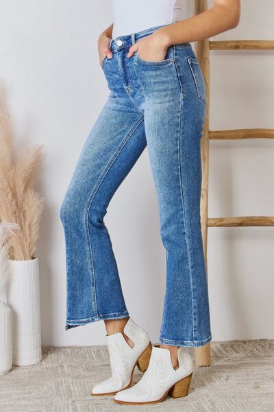 RISEN Full Size High Rise Ankle Flare Jeans - AllIn Computer
