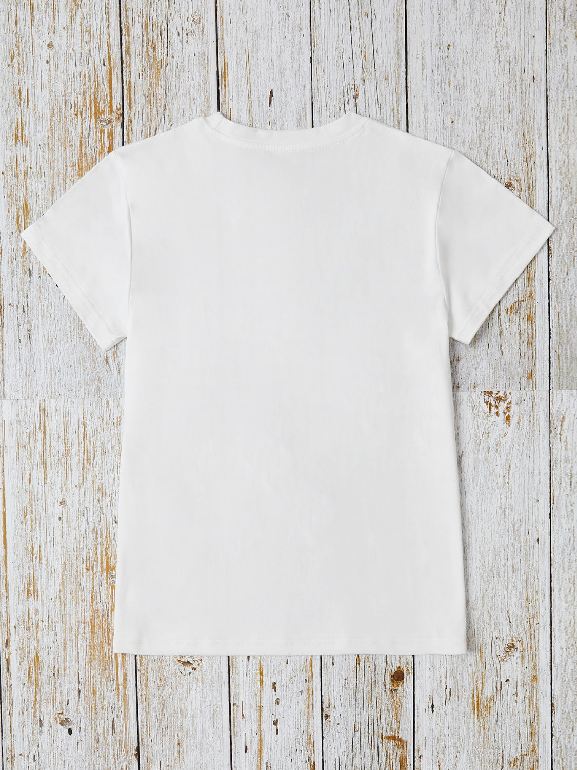 Sequin Heart Round Neck Short Sleeve T-Shirt - AllIn Computer