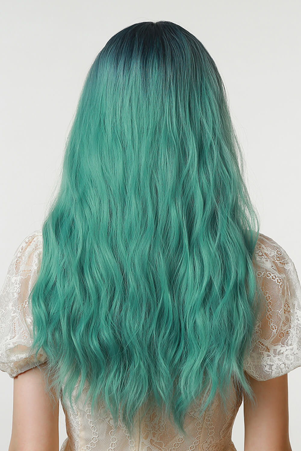 13*1" Full-Machine Wigs Synthetic Long Wave 26" in Seafoam Ombre - AllIn Computer