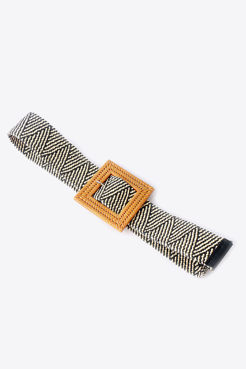 Square Buckle Elastic Braid Belt - AllIn Computer