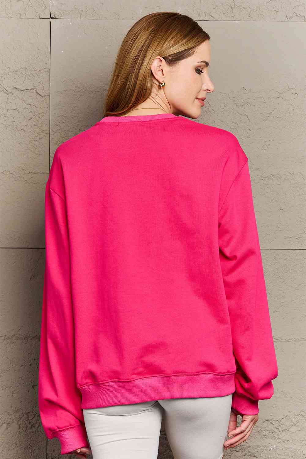 Simply Love Full Size BE NICE Graphic Sweatshirt - AllIn Computer