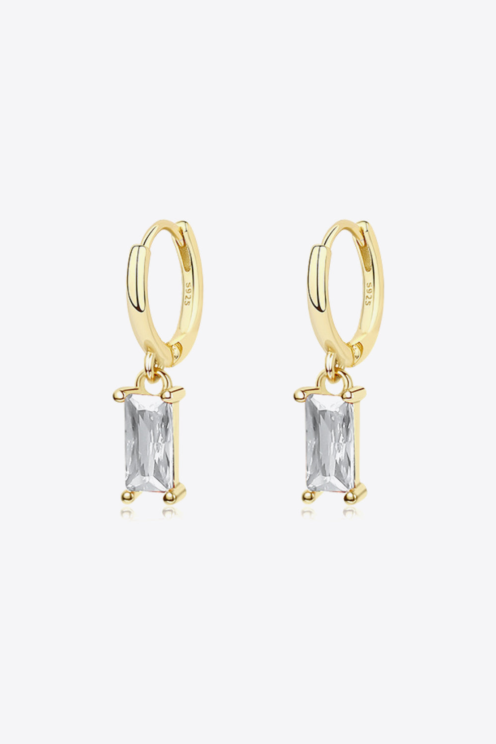 Retro 925 Sterling Silver Cubic Zirconia Drop Earrings - AllIn Computer