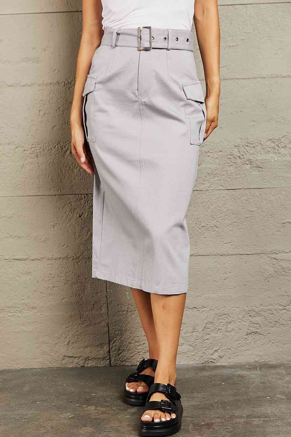 HYFVE Professional Poise Buckled Midi Skirt - AllIn Computer