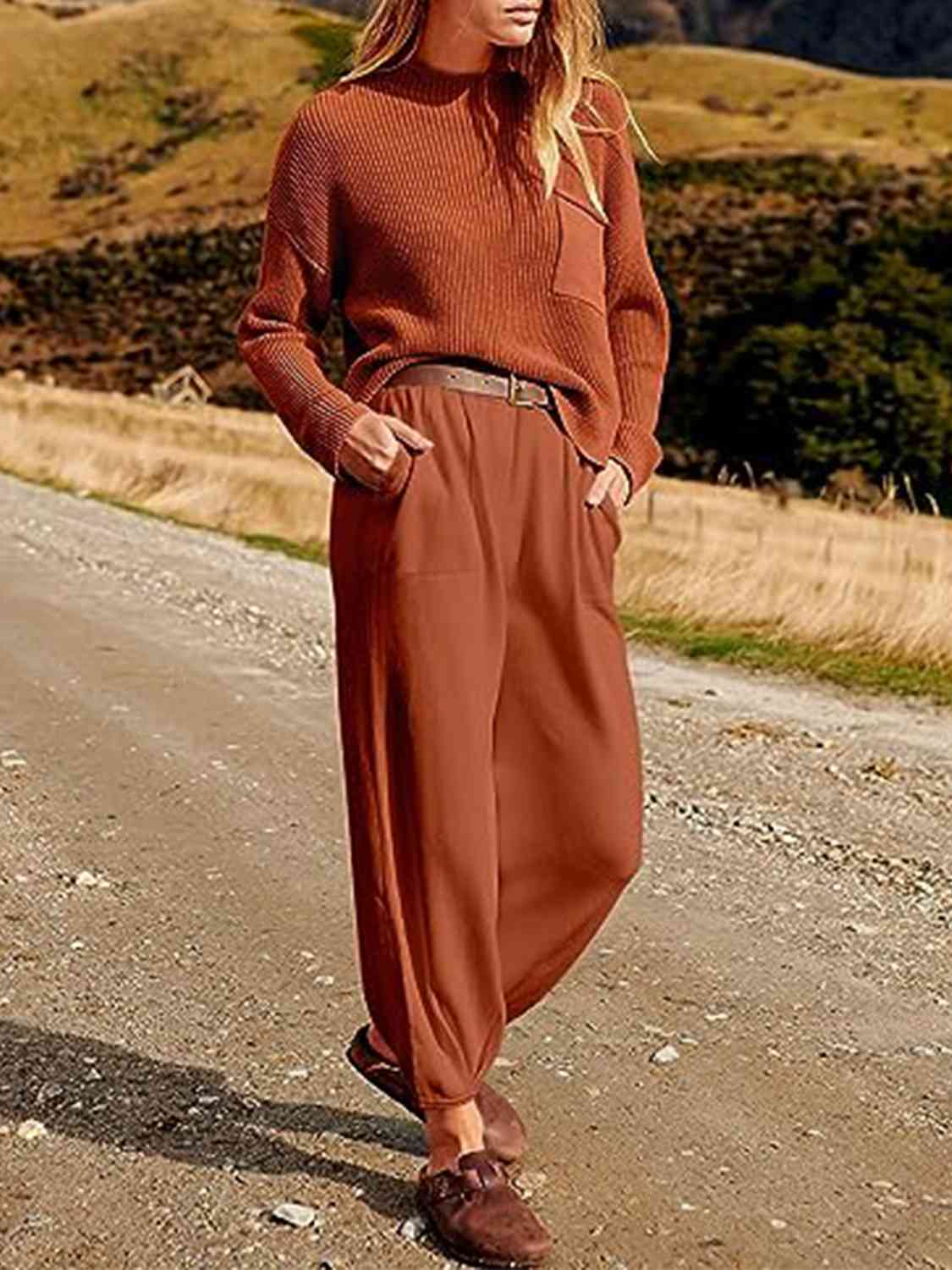 Knit Top and Joggers Set - AllIn Computer