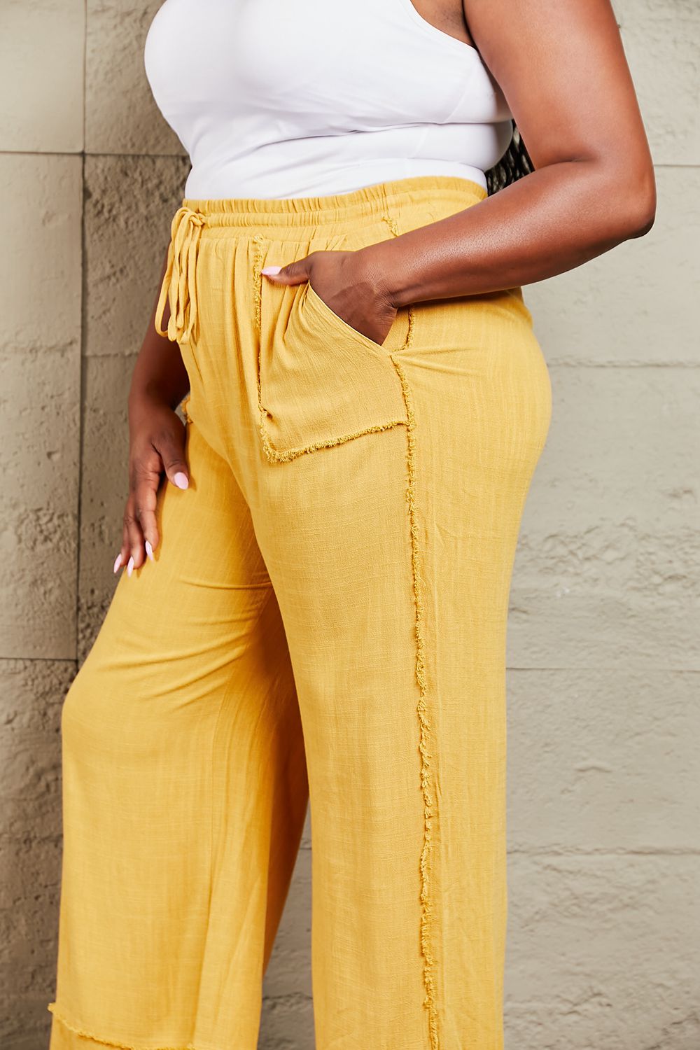 HEYSON Love Me Full Size Mineral Wash Wide Leg Pants - AllIn Computer