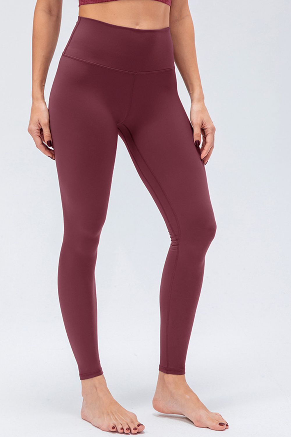 Wide Waistband Slim Fit Active Leggings - AllIn Computer