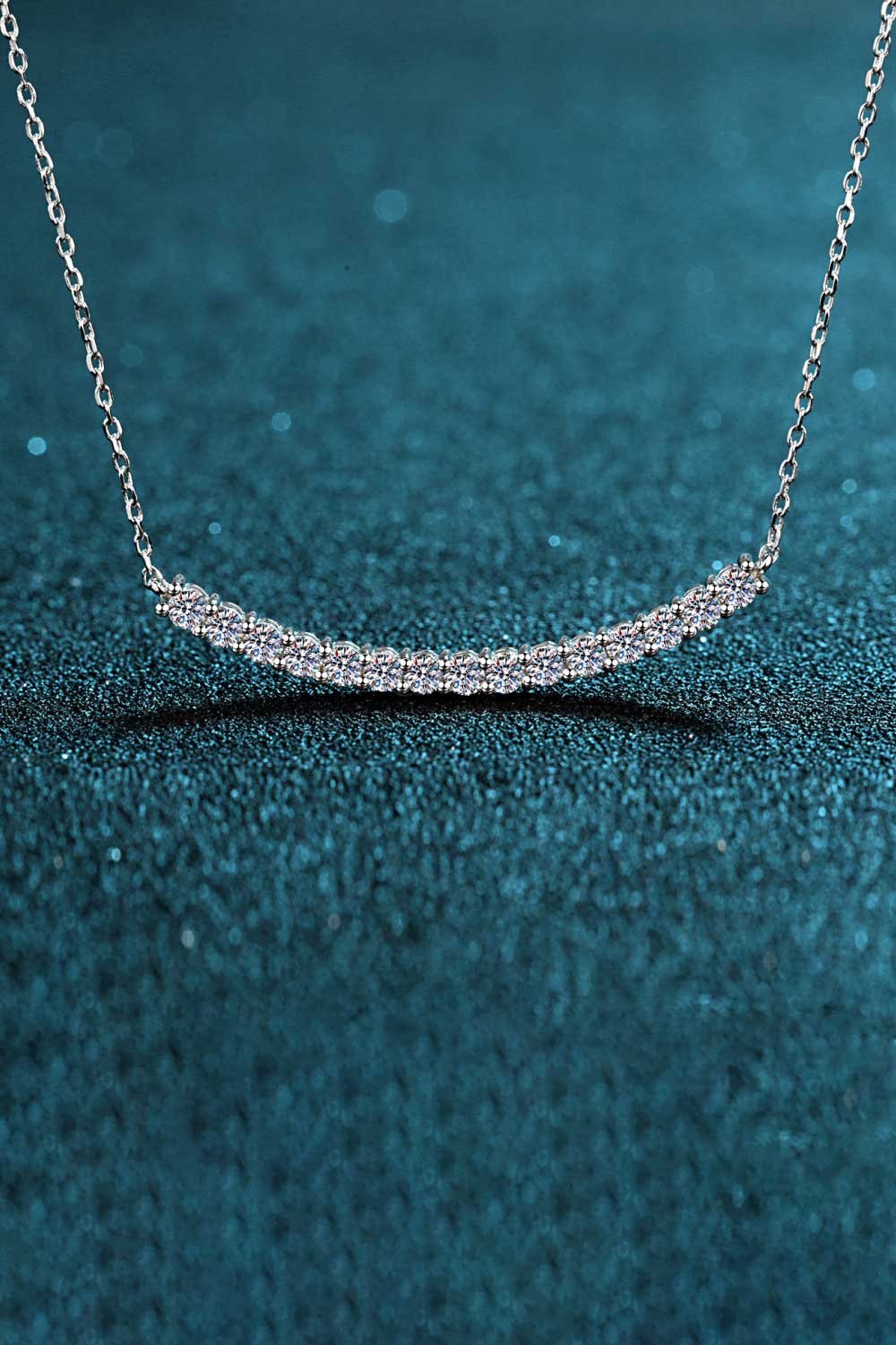 Sterling Silver Curved Bar Necklace - AllIn Computer