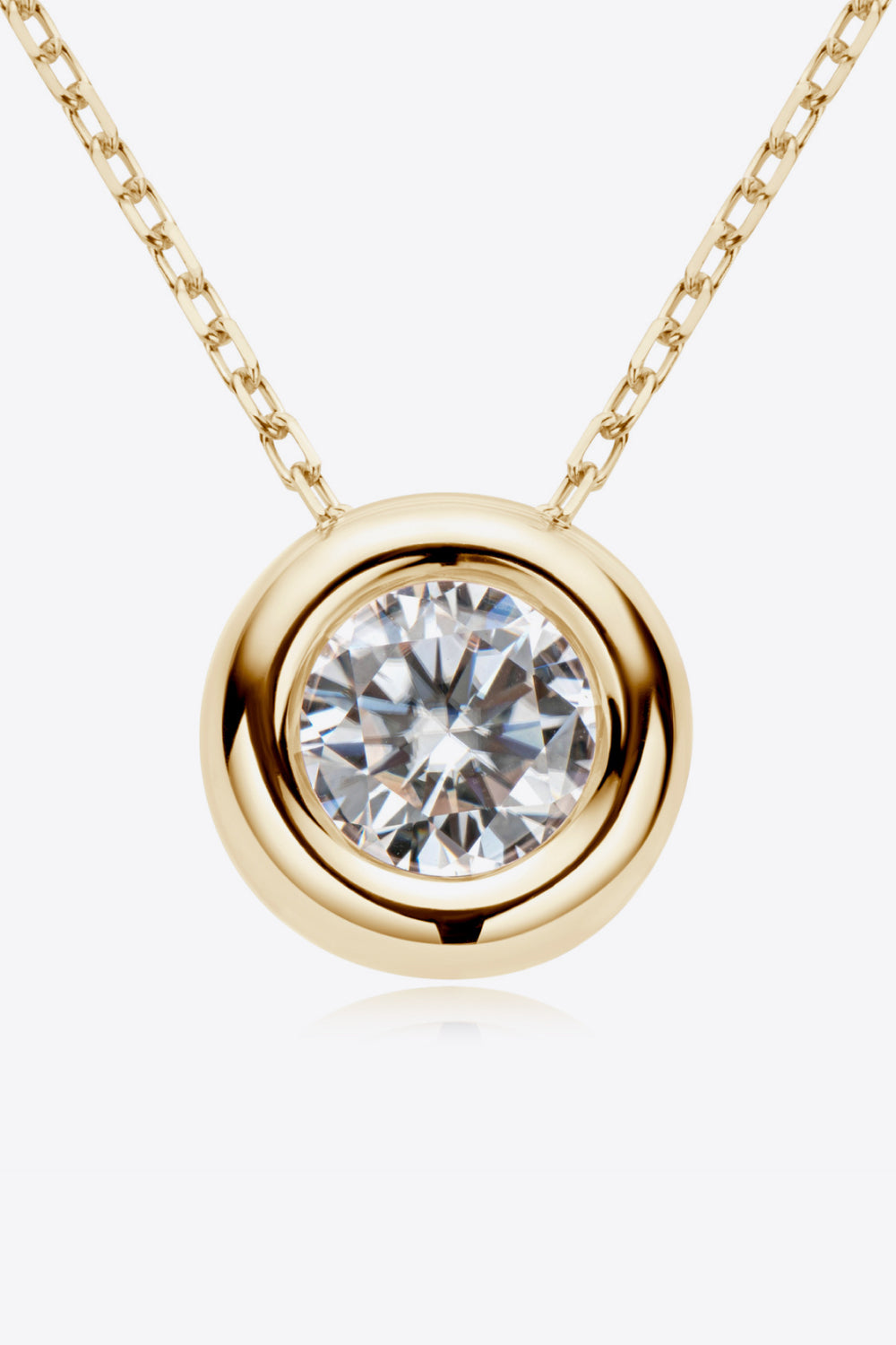 Adored 1 Carat Moissanite Pendant 925 Sterling Silver Necklace - AllIn Computer