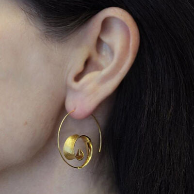 Spiral Design Hoop Earrings - AllIn Computer