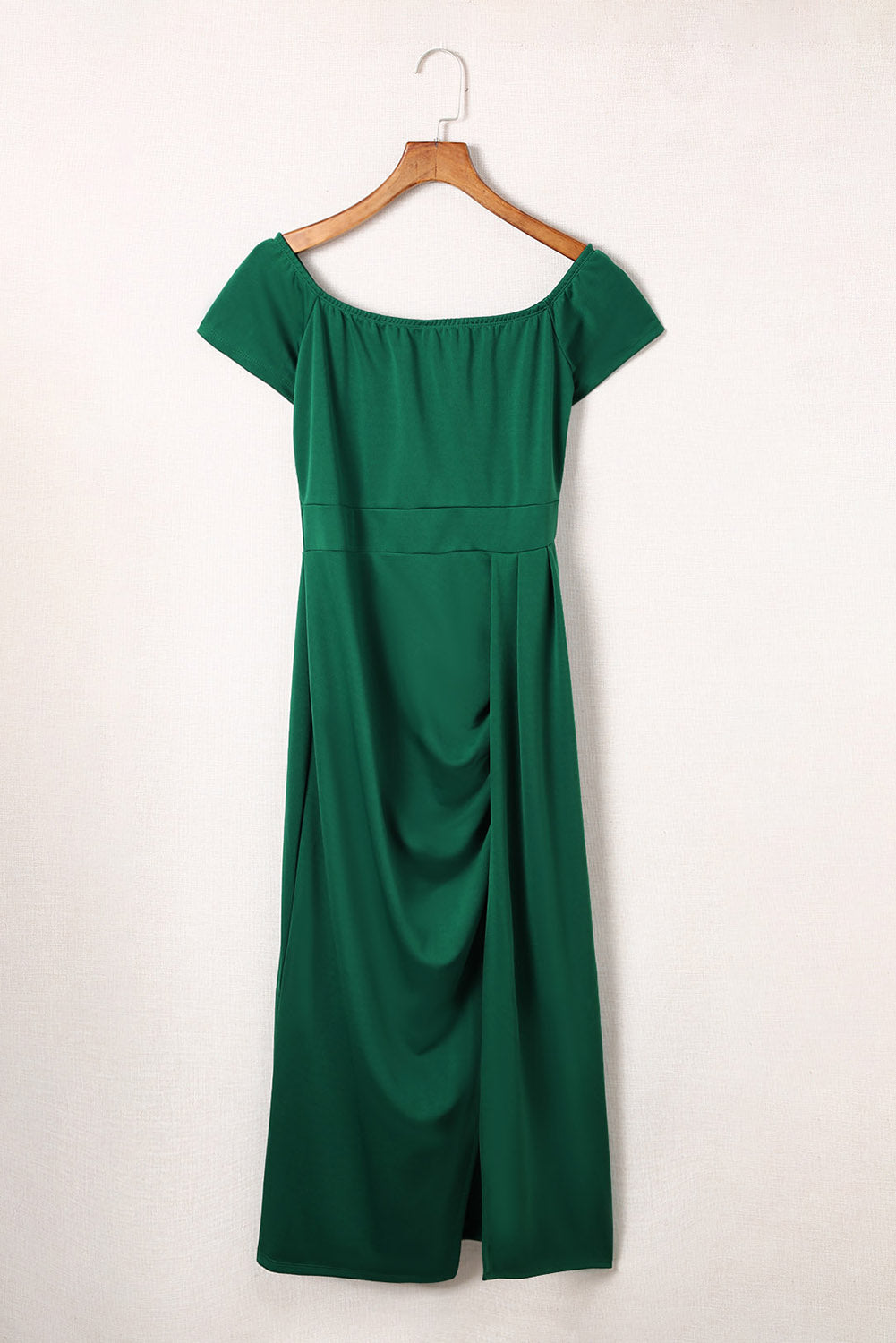 Slit Short Sleeve Wrap Dress - AllIn Computer
