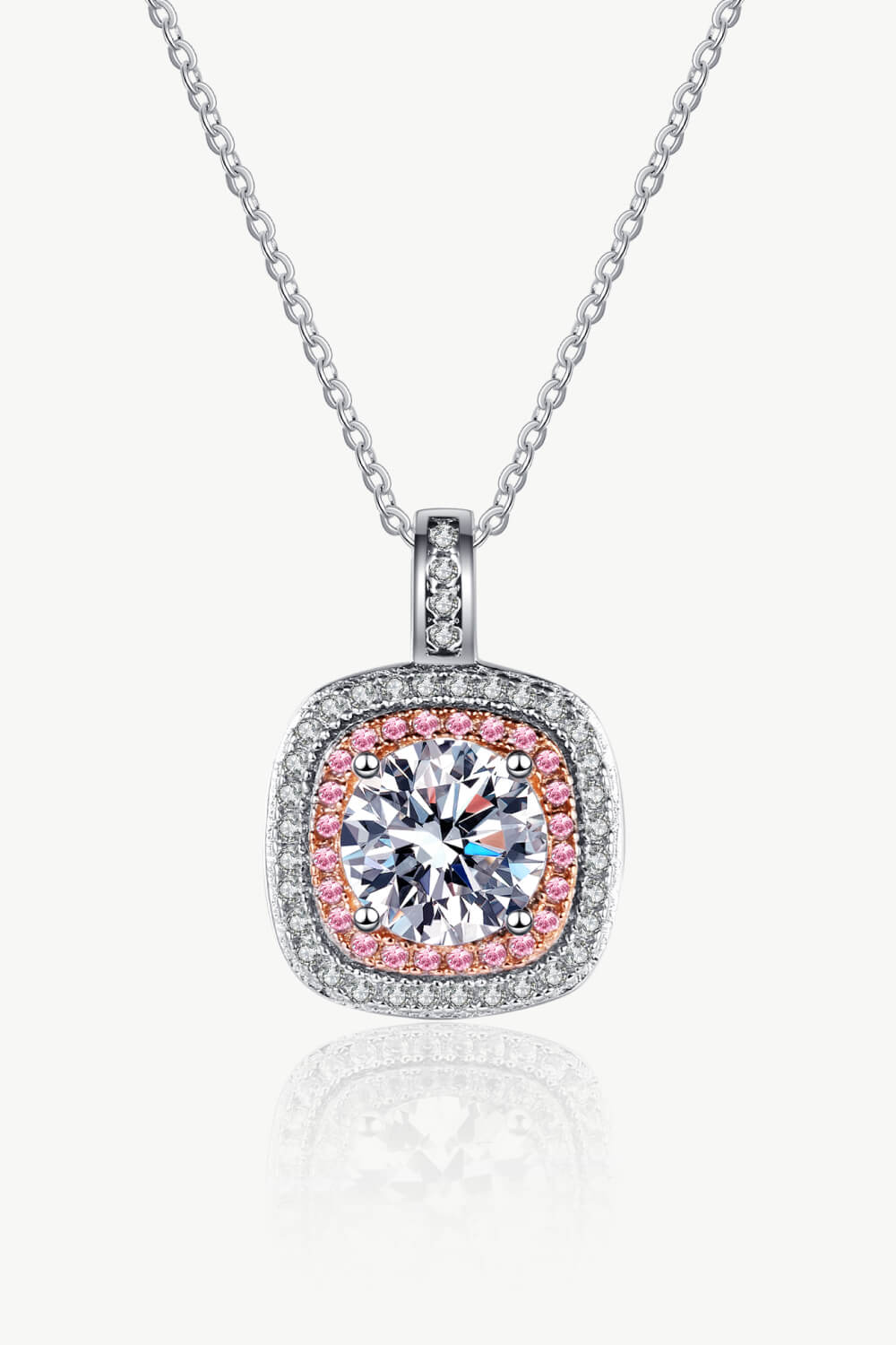 Adored Moissanite Geometric Pendant Necklace - AllIn Computer