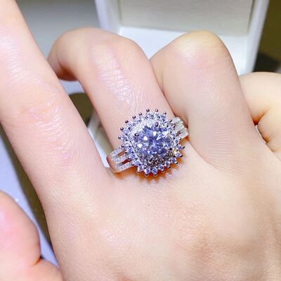 2 Carat Moissanite 925 Sterling Silver Ring - AllIn Computer