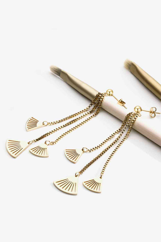 18K Gold Plated Stainless Steel Fringe Earrings - AllIn Computer