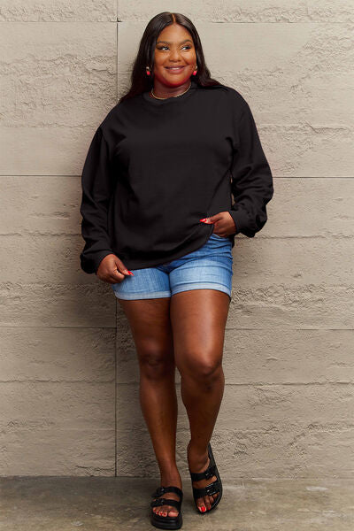 Simply Love Full Size IF I'M TOO MUCH THEN GO FIND LESS Round Neck Sweatshirt - AllIn Computer