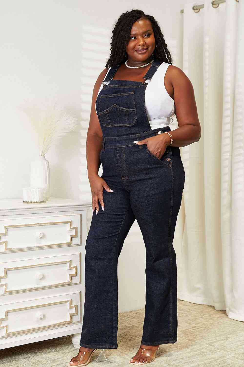Judy Blue Full Size High Waist Classic Denim Overalls - AllIn Computer