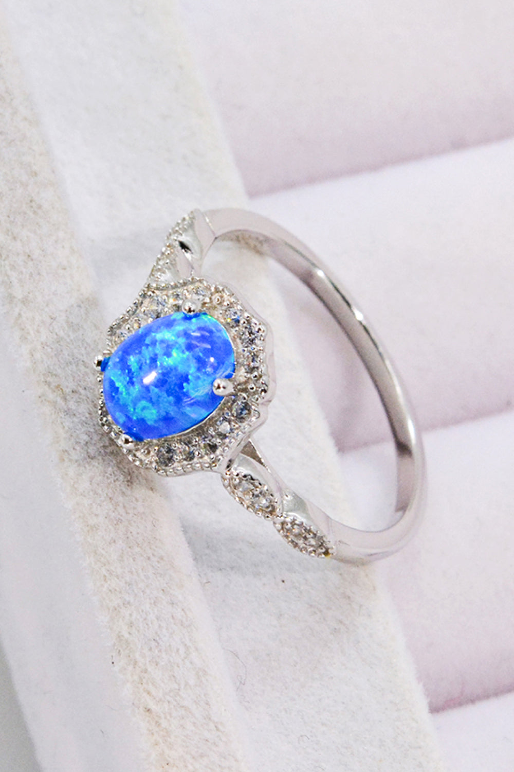 Opal and Zircon 925 Sterling Silver Ring - AllIn Computer