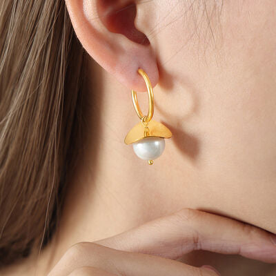 18K Gold-Plated Bead Dangle Earrings - AllIn Computer