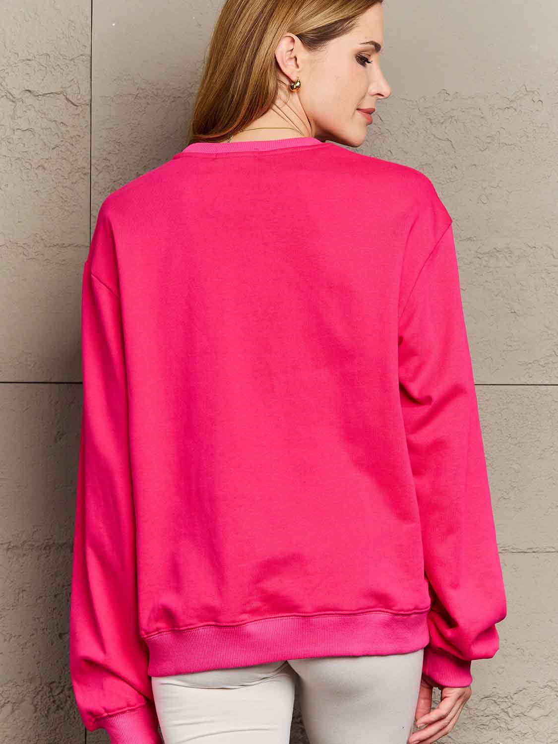 Simply Love Full Size Dropped Shoulder Sweatshirt - AllIn Computer