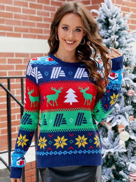 Christmas Round Neck Sweater - AllIn Computer