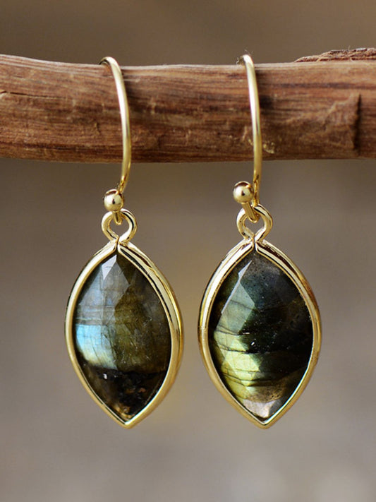 Geometrical Shape Natural Stone Dangle Earrings - AllIn Computer
